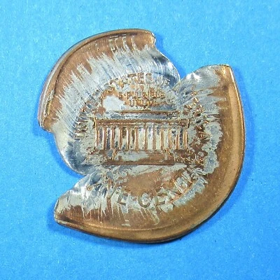 $300 • Buy Lincoln Cent Massive Indent And Brockage # 595
