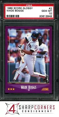 1988 Score Glossy #2 Wade Boggs Red Sox Hof Psa 10 • $1.25