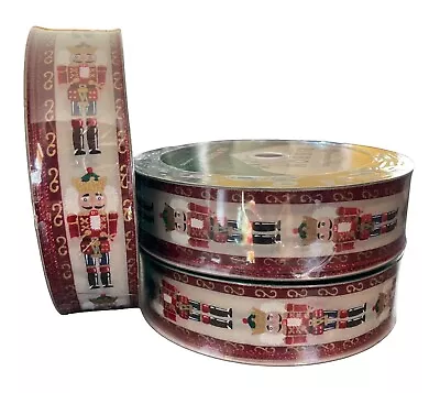 New 3 Rolls Member's Mark Christmas Ribbon Nutcracker 1.5 X 50 (150 Yards Total) • $65