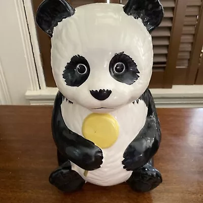 Vintage Metlox Poppytrail Cookie Jar PANDA BEAR With LOLLIPOP Cali USA RARE • $25