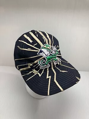 Vintage 90s NOTRE DAME IRISH Starter COLLISION Shockwave Snapback Hat • $99.99