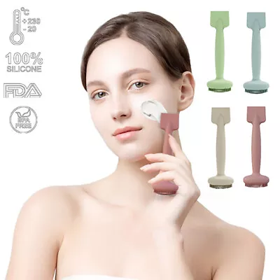 Face Cleansing Brush Face Mask Applicator Soft Silicone Double Headed For Home • £5.81