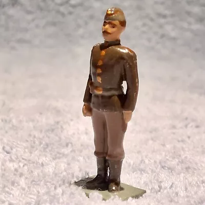 Hand Painted White Metal 1/32 Scale Military Figure With Forage Cap Toy Soldier • £6