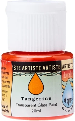 £3.41 • Buy Artiste 20 Ml Aquaglass Transparent Glass Paint, Tangerine