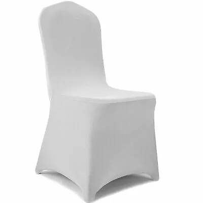 $289.99 • Buy 1-200X White Chair Covers Full Seat Cover Spandex Stretch Banquet Wedding Party