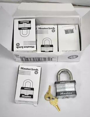 Lot Of 5 Master Lock 2  Commercial Laminated Padlocks Keyed Alike 5KA A1400 • $49.99