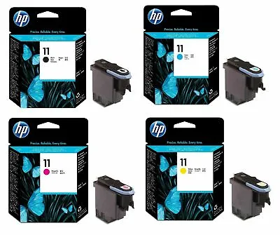 Genuine Hp11 Printheads Choice Of 4 Colours In Lot - Swiftly Posted • $88.39