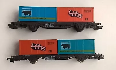 X2 Lima Container Wagons OO Gauge  With Containers • £16