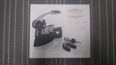£8 • Buy Connoisseur Lever-Arm Corkscrew Gift Set Wine Opener Barcraft