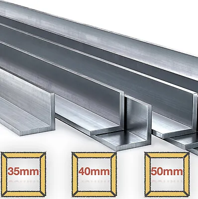 £4.90 • Buy Aluminium EQUAL ANGLE Variations 35mm 40mm 50mm. Lengths From 100mm To 1500mm.
