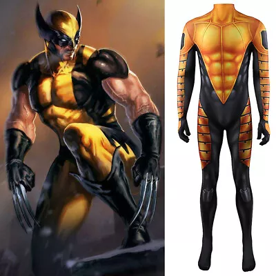 WOLVERINE Jumpsuit X-men Logan Bodysuit Cosplay Costume Halloween Adult Kids Cos • $26.99