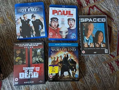 SIMON PEGG Bundle. Hot Fuzz World's End Paul On Blu-ray. Shaun & Spaced On DVD • £6