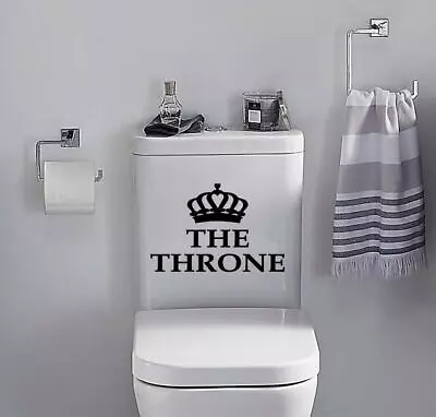 £2.75 • Buy Funny Toilet Sticker THE THRONE Vinyl Decal Bathroom Wall Seat Home Décor Loo