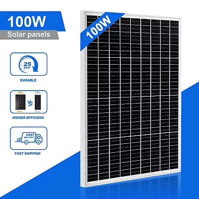 100W Watt 12V Monocrystalline Solar Panel 9BB Cell For RV Camping Home Off Grid • $69.25