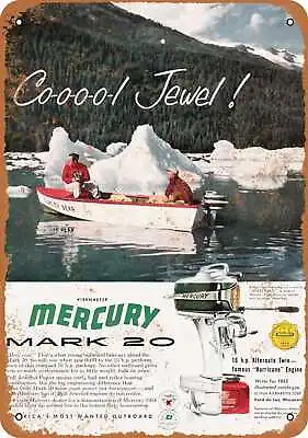 Metal Sign - 1954 Mercury Mark 20 Boat Motors - Vintage Look Reproduction • $18.66