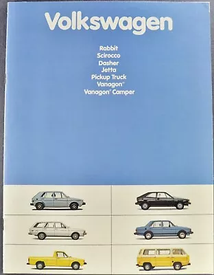 $7.95 • Buy 1981 Volkswagen Brochure Rabbit Scirocco Dasher Jetta Pickup Vanagon Camper VW
