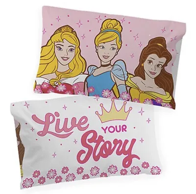 $19.98 • Buy Disney Princess Glow In Dark Pillowcase Set Of 2 Pillow Cases New 