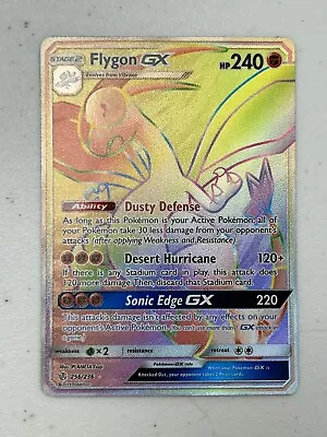 Pokémon TCG - Flygon GX Rainbow - 256/236 - SM Cosmic Eclipse - NM SERCRET RARE • $10.99