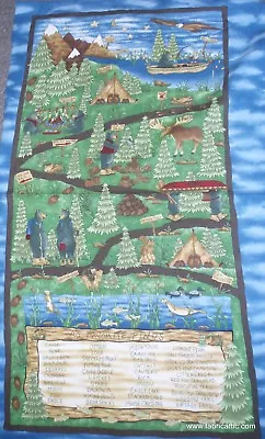 Hiking The Forest Kids Flannel Panel Fun  I Spy Riverwoods Fabric • $9.50