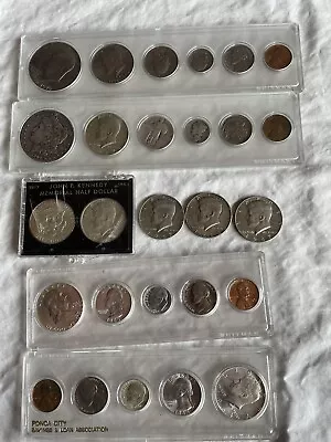 Silver And Mint Set Lot. 24 Hr Auction Us Coin Morgan Dollar 1963 64 And More • $36