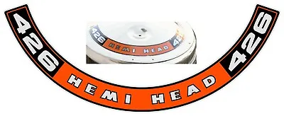 $29 • Buy 68 69 Mopar 426 HEMI Head Air Cleaner Decal BEST Available! Like NOS