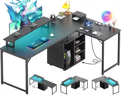 Homieasy L Shaped Gaming Desk Gamer Gaming Table Computer Desk PC Workstation • $129.99