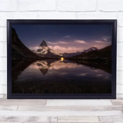 $84.59 • Buy Switzerland Matterhorn Water Tent Stars Light Wall Art Print