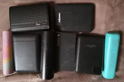 Lot Of 8 Assorted Portable Cell Phone USB Battery Power Banks: Anker Mophie +  • $100