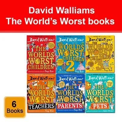 David Walliams World’s Worst Collection 6 Books Pets Children Parents Teacher • £49.99