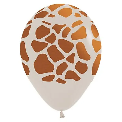 5 Giraffe Animal Print Helium/Air 12  Balloons Birthday Baby Shower Party Decor • £3.79