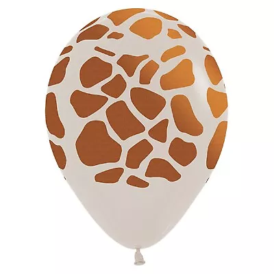 5 Giraffe Animal Print Helium/Air 12  Balloons Birthday Baby Shower Party Decor • £3.79
