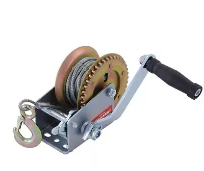 £20.99 • Buy MANUAL BOAT 1200LB 545kg MARINE TRAILER HAND POWERED WINCH 10M WIRE STRAP HOOK