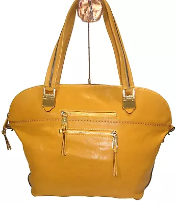 Chloe Gorgeous Angie Mustard Leather Large Double Zip Tote Shoulder Bag Nr MINT! • £173.51