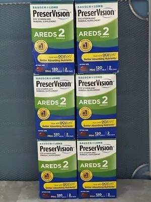 LOT OF 6 BOTTLES PreserVision Areds 2 130 MINI Softgels EXP:10/2024 • $69