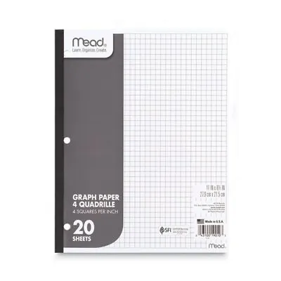 Mead Quadrille Graph Paper 8 1/2 X 11 White 12 Pads Per Pack (MEA19010) • $49.78