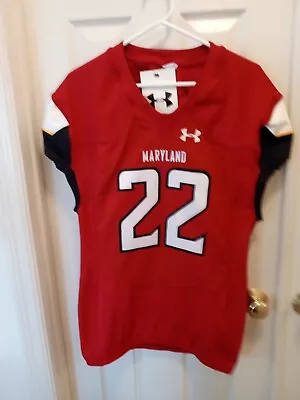 Men's Under Armour Authentic Maryland Football Jersey#22/large/new With Tags!  • $19.49