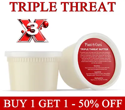 Triple Threat Body Butter 16 Oz. Raw Shea Mango Coconut Oil 100% Pure Natural • $16.95