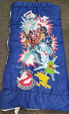 🔥Ghostbusters KIDS Sleeping Bag 1986 Vintage Great Condition Zipper Works🔥 • $49.99