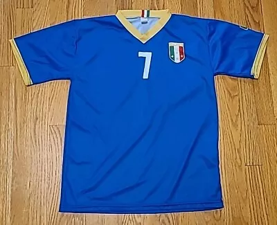 Vintage Italia Jersey Del Piero #7 Futbol Soccer Jersey Mens S Small Blue • $9.99
