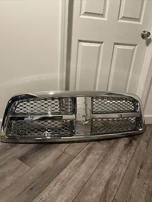 $169 • Buy 2009-2012 Dodge Ram Front Chrome Grille Grill Surround Honeycomb *Sharp* OEM