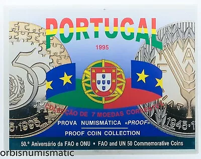 $49.95 • Buy 1995 Portugal Proof Set 7 Coins Fao And Un Official Portuguese State Mint Rare