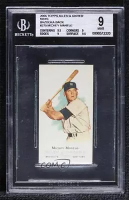 2006 Topps Allen & Ginter's Mini Bazooka Back /25 Mickey Mantle BGS 9 MINT HOF • $579.99