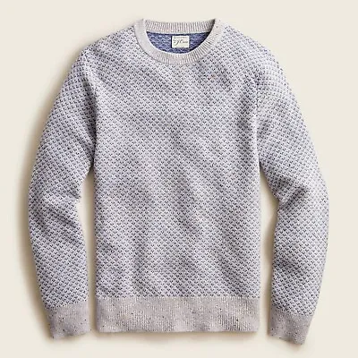 $65.99 • Buy NWT J Crew Rugged Merino Wool Gray & Blue Bird's Eye Donegal Arrow Sweater