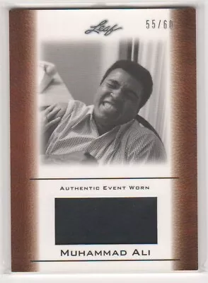 Muhammad Ali Authentic Event Worn Memorabilia 2010 Leaf /60 B1 • $60