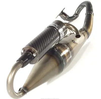 Racing Exhaust  Funky  POLINI Piaggio AC/LC Incl. Carbon Silencer NO E-pass • $129