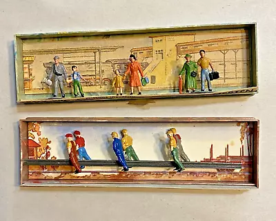 MERTEN #820 And #886 HO SCALE DIORAMA TRAIN LAYOUT FIGURES In BOX VINTAGE • $15