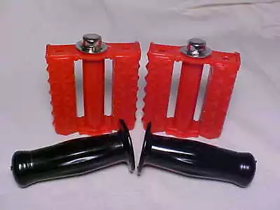 Vintage Red 1/2  ID Tricycle Pedals & Grips Elgin Colson Murray Huffy Amf Nos • $30.50