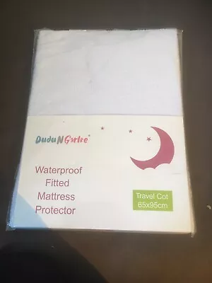 NEW! Dudu N Girlie Terry Cotton 100% Waterproof Travel Cot Mattress Protector X3 • £4.99