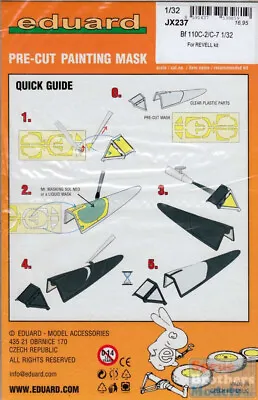 EDUJX237 1:32 Eduard Mask - Bf 110C-2/C-7 (REV Kit) • $22.04