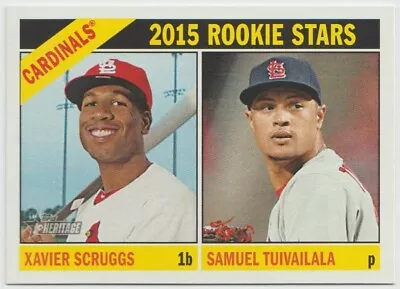 2015 Topps Heritage #179 Samuel Tuivailala RC / Xavier Scruggs RC -Cardinals • $1.25